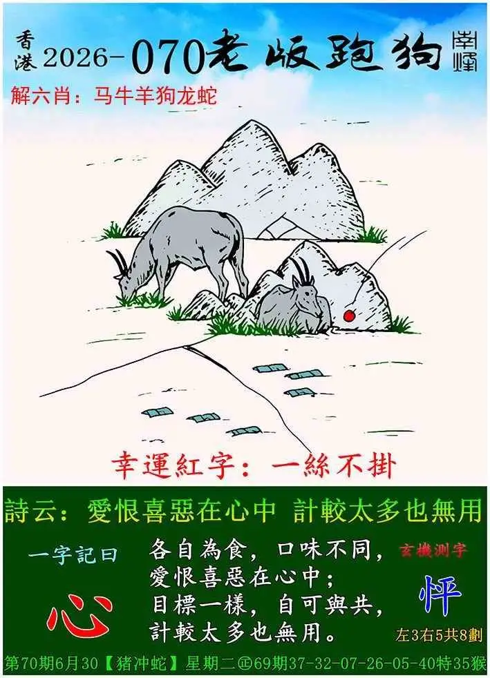 老版跑狗图
