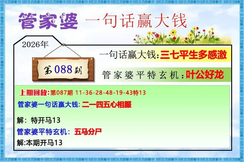 管家婆一句赢大钱